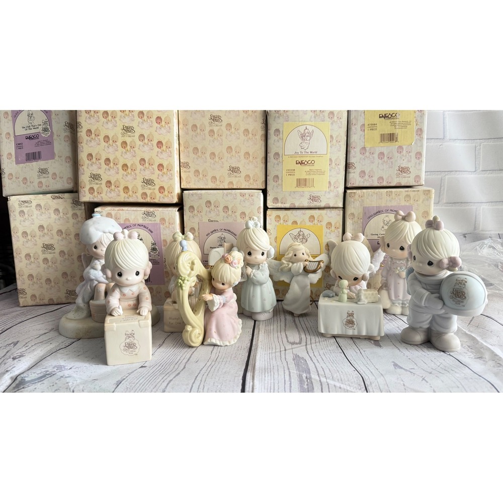 Precious Moments Figurine Lot Enesco Porcelain Angels Astronaut Original Boxes